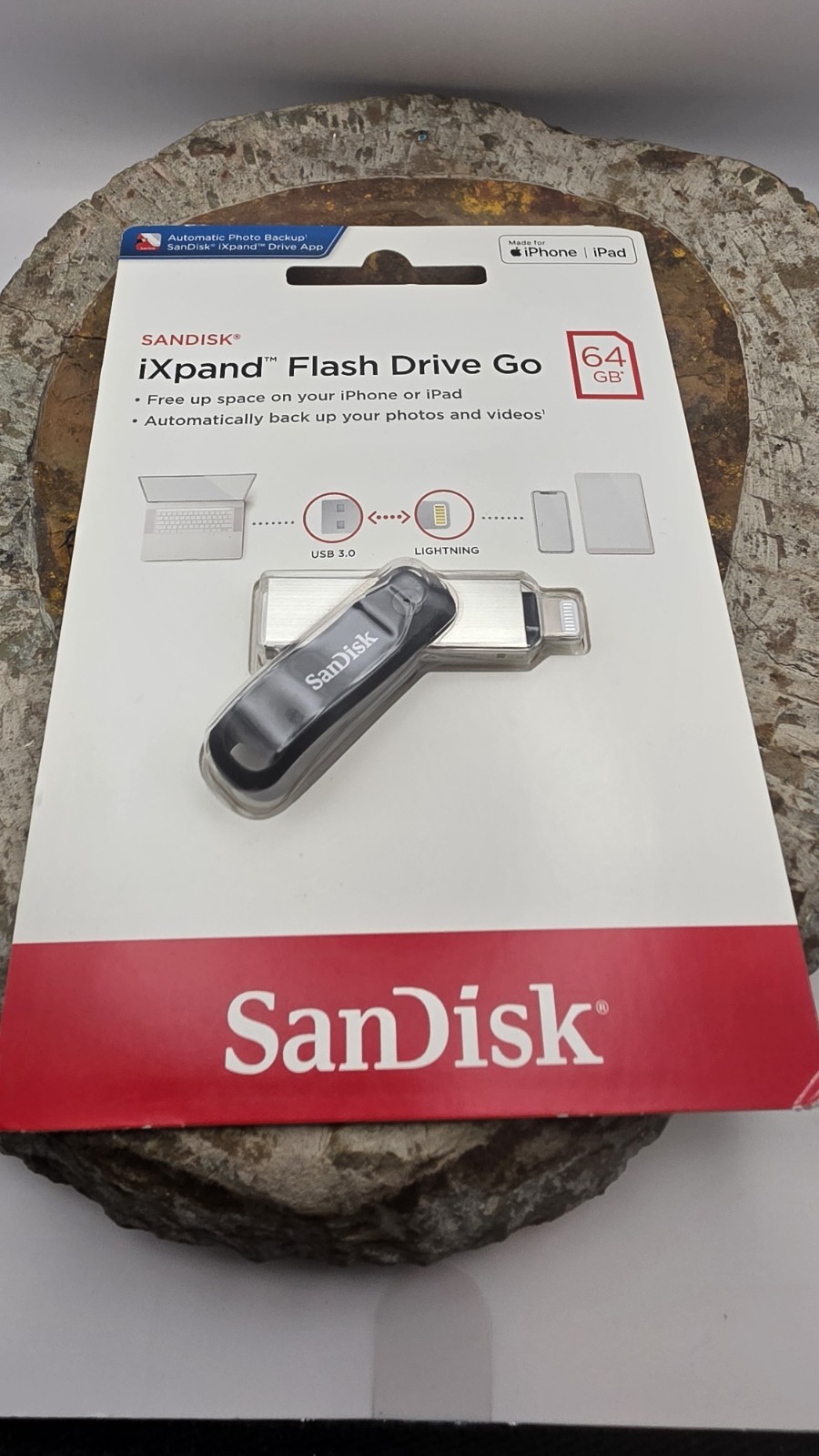 SanDisk iXpand 64GB Flash Drive Go for iPhone/iPad New Sealed