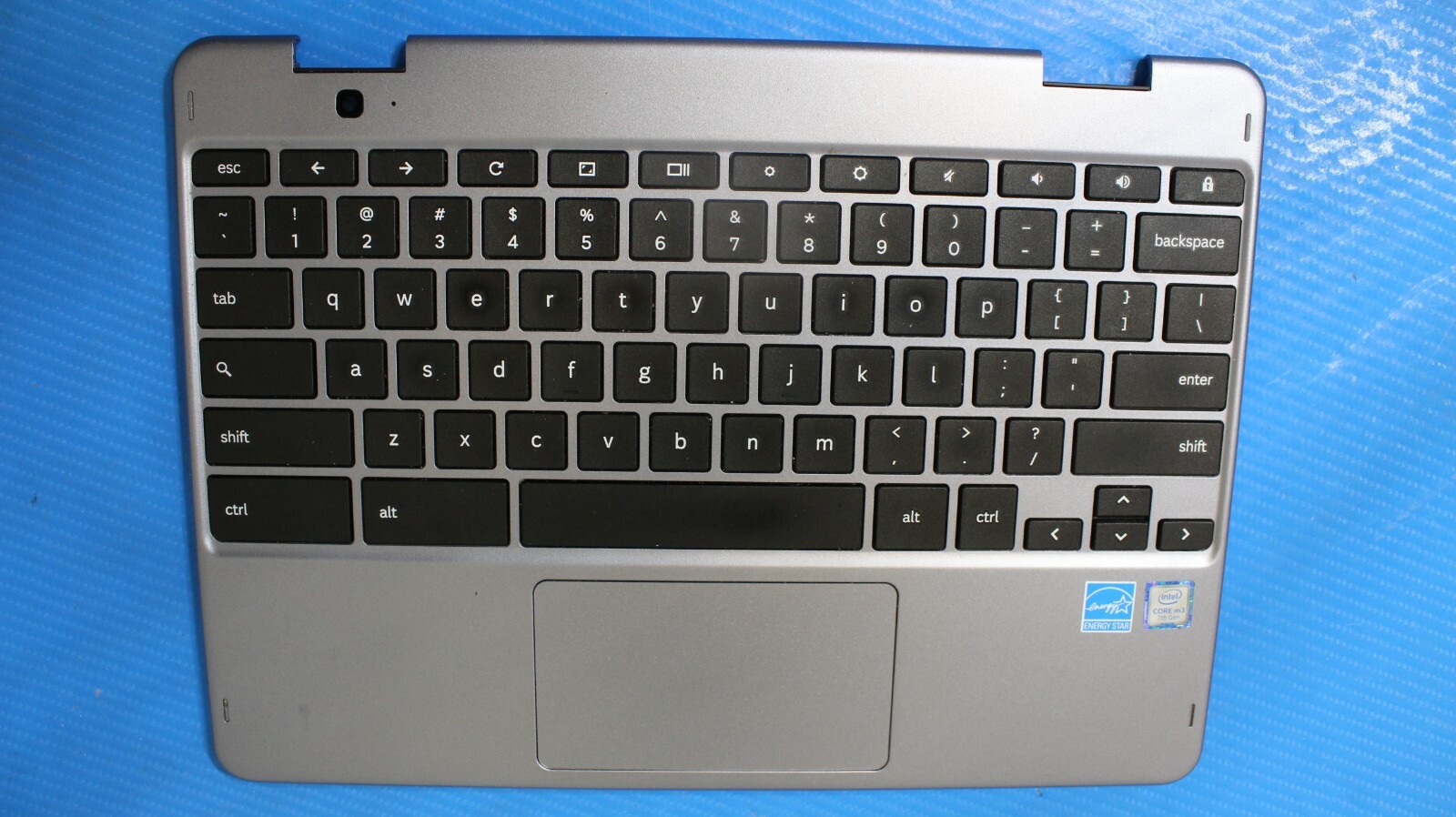 Samsung XE521QAB 12.2" Palmrest w/Touchpad Keyboard Silver BA98-01445A