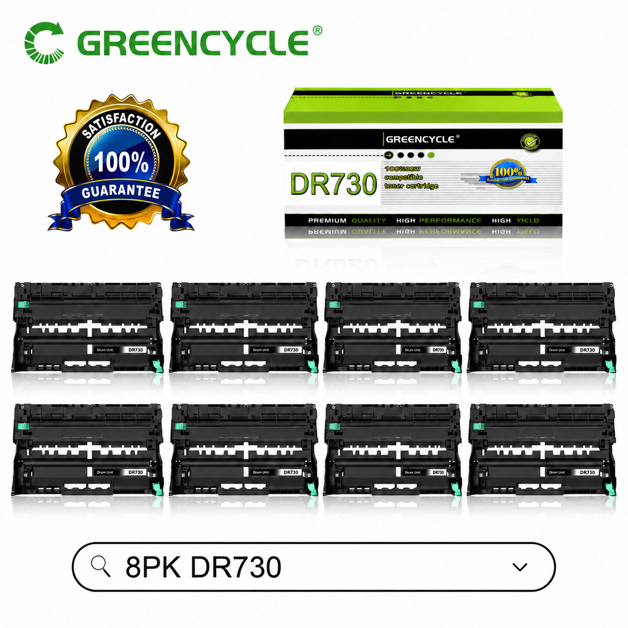 8PK DR730 DR-730 Drum Fits for TN760 Brother MFC-L2710DW MFC-L2750DW MFC-L2690DW