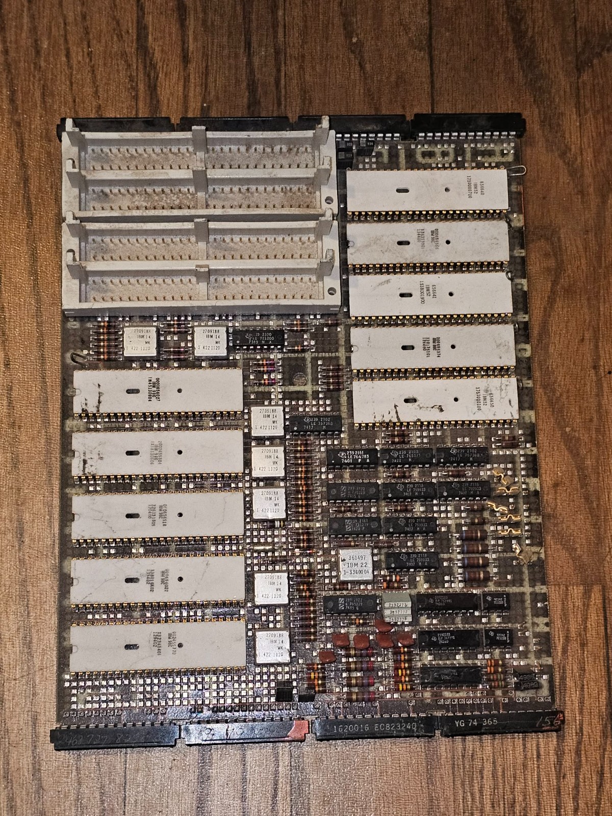 Ceramic Gold Rare Retro Vintage IBM Mainframe Gate Array SLT Module/Board 10x IC