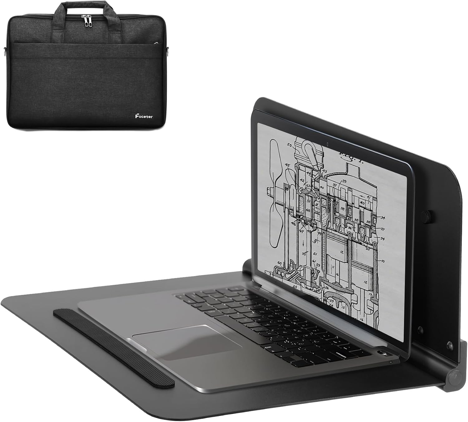 Magnetic Laptop Holder Portable Workstation with Bag 3 Super Strong Magnets