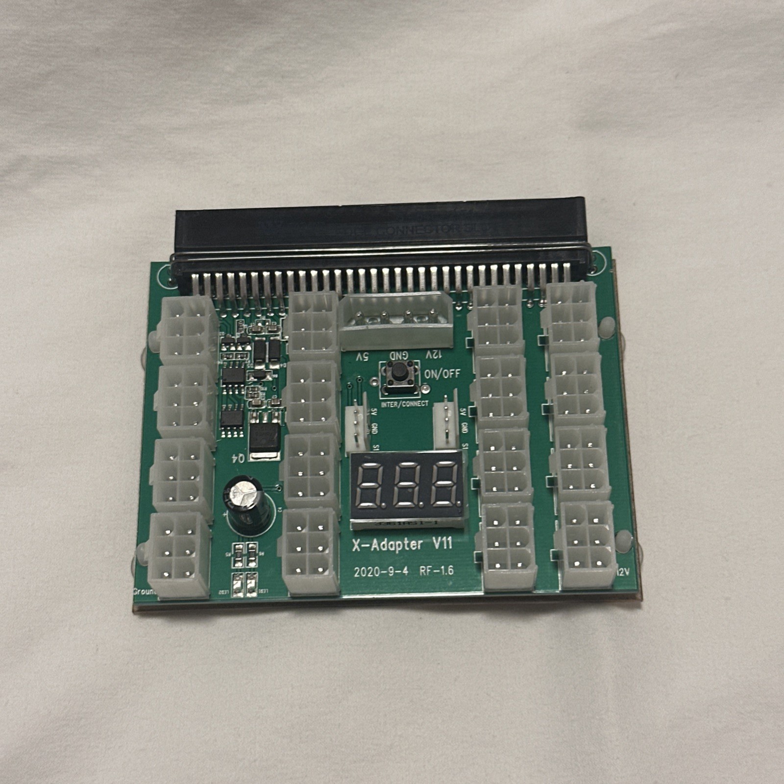X-Adapter V11 16-Port 6-Pin PCIe Server PSU Breakout Board HP Dell GPU Mining