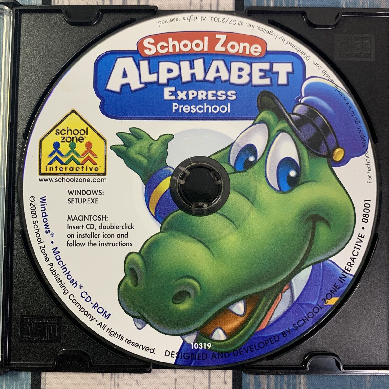 ALPHABET EXPRESS By School Zone Interactive HAS A CRACK, But Works -Disc Only