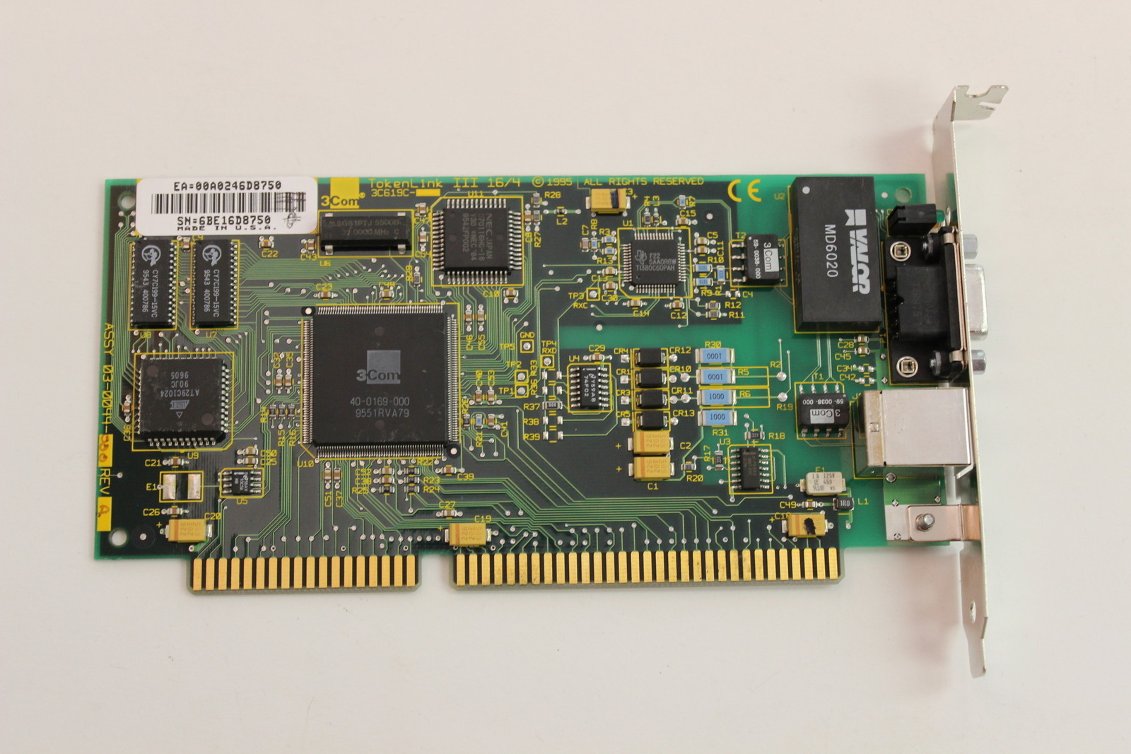 3COM 3C619C  TOKENLINK III 16/4 16 BIT ISA  ADAPTER WITH WARRANTY