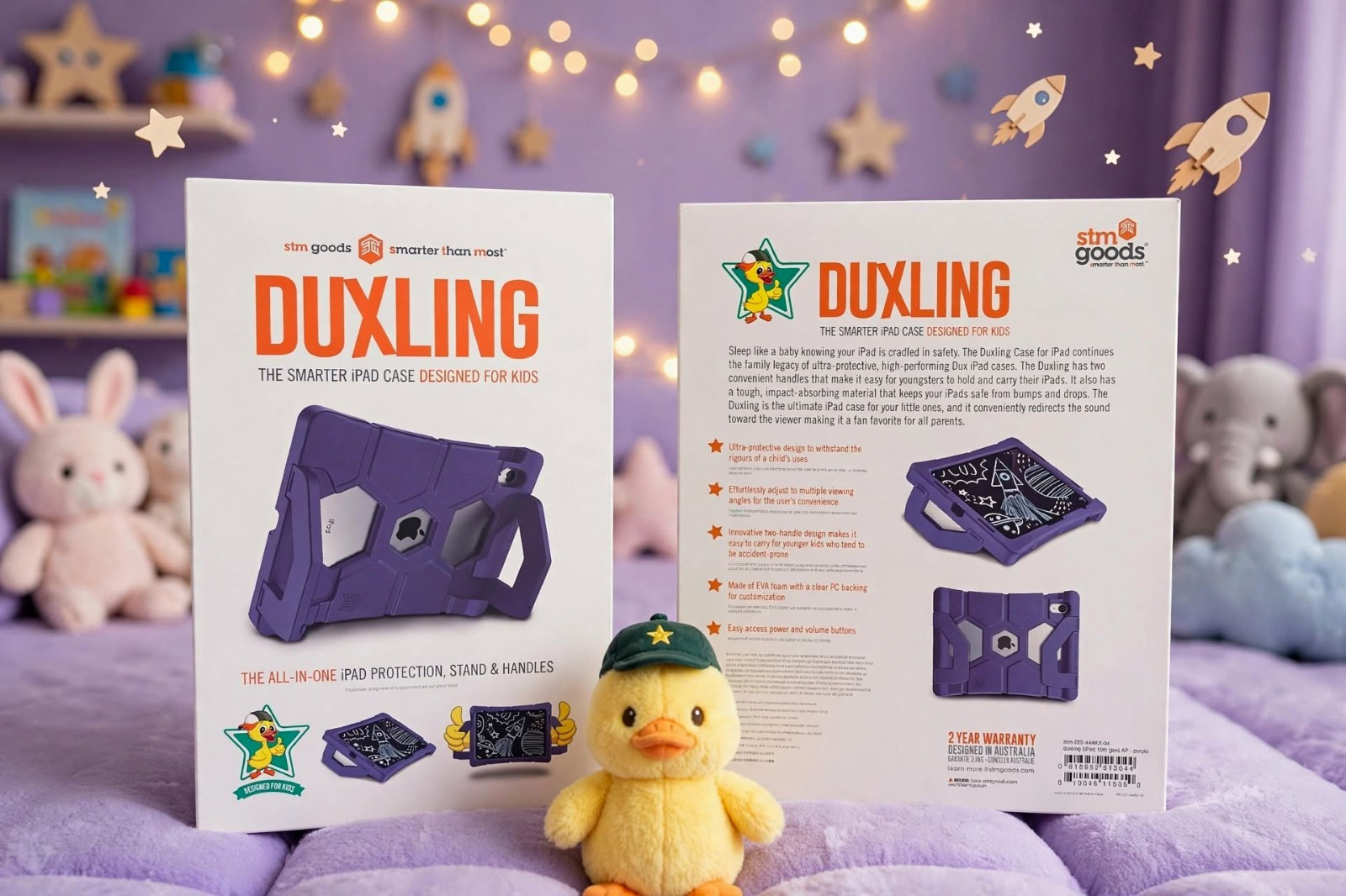 stm goods Duxling Duck Stand Case iPad 10.2 7th/8th/9th Shockproof Purple