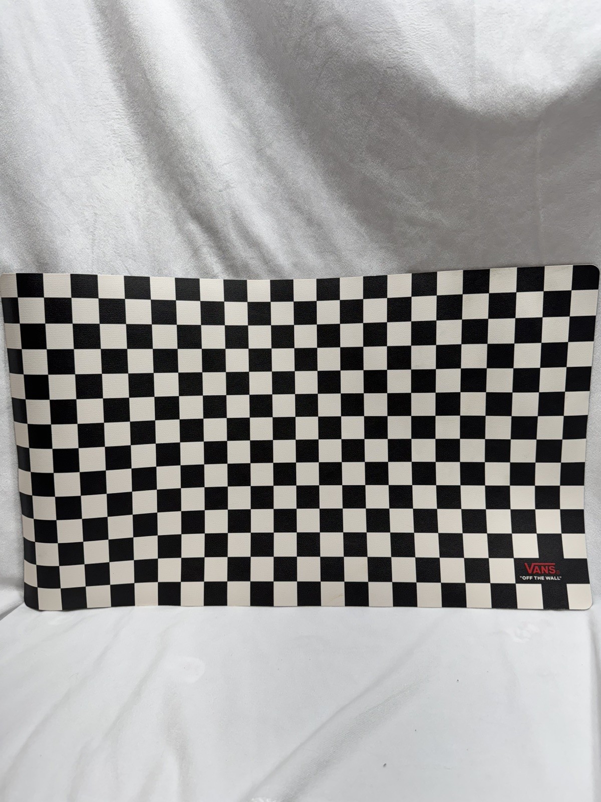 Vans Off The Wall Checkered Desk Mat Mouse Pad 24” x 14” faux leather New Black
