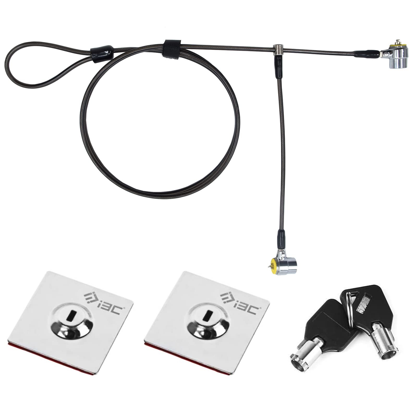 Laptop Lock, Combination Security Lock Cable with Keys and Anchor Plate, Anti...