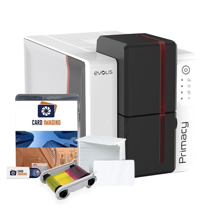 Evolis Primacy 2 Dual-sided ID Card Printer Bundle (New 3-Year Warranty)