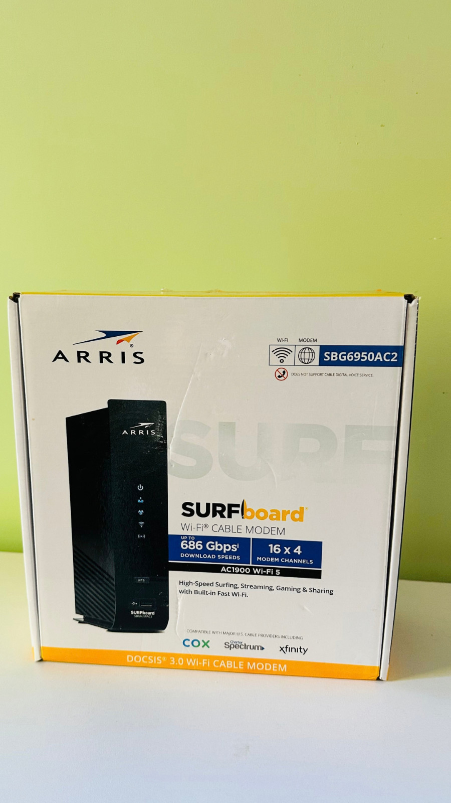 ARRIS SURFboard SBG6950AC2 DOCSIS 3.0 Cable Modem AC1900 WiFi Router