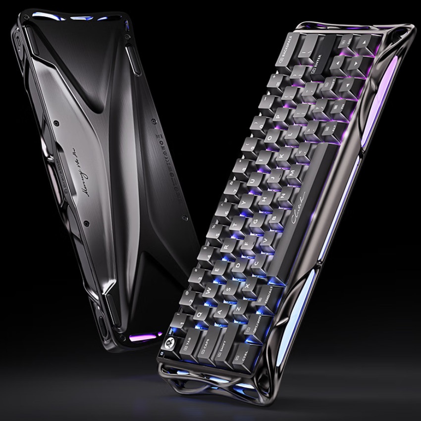 Gravastar V60 Pro gaming  all-aluminum single-mode wired keyboard dark night