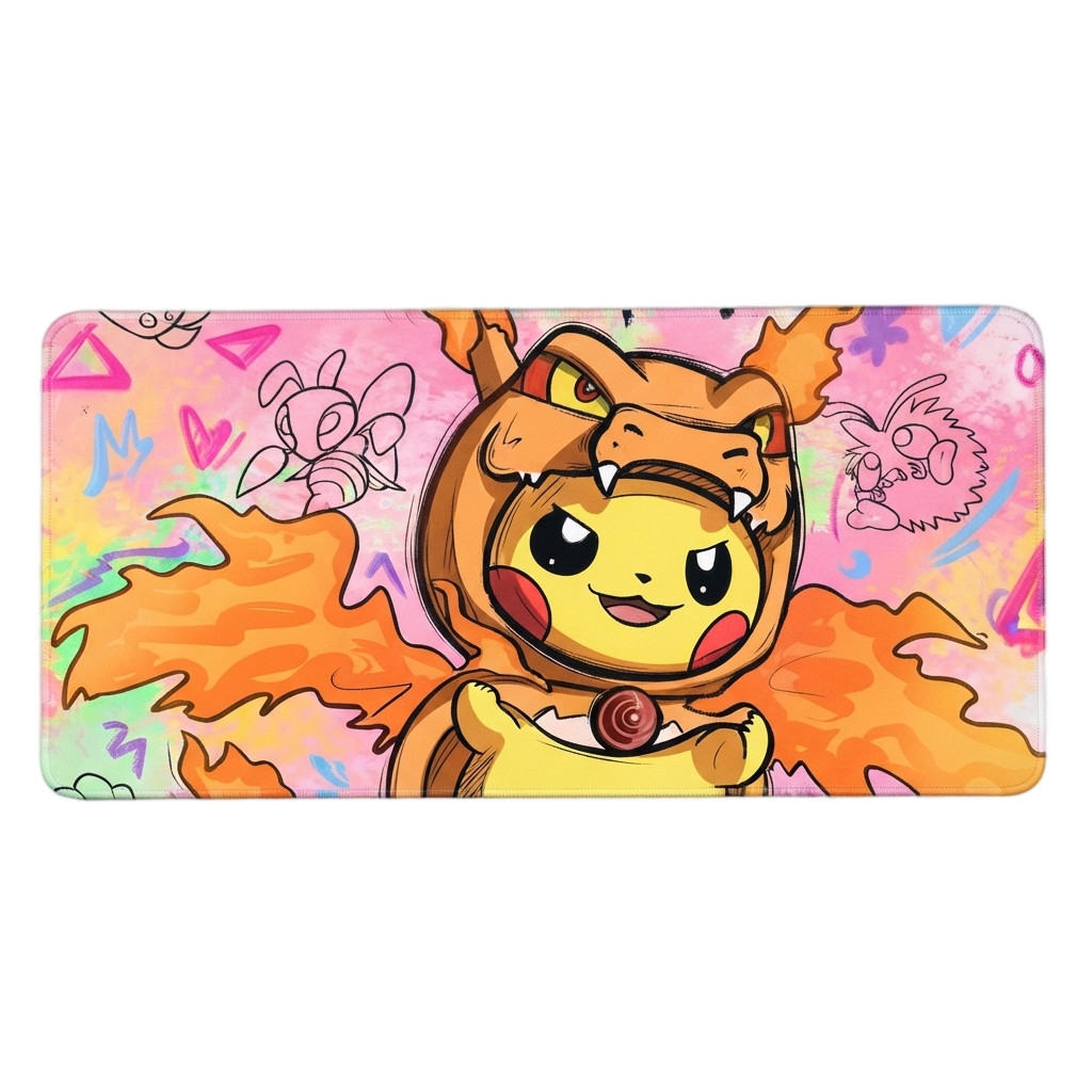 Pokemon Pikachu Charizard Costume XL Gaming Mouse Pad Desk Mat 900x400mm