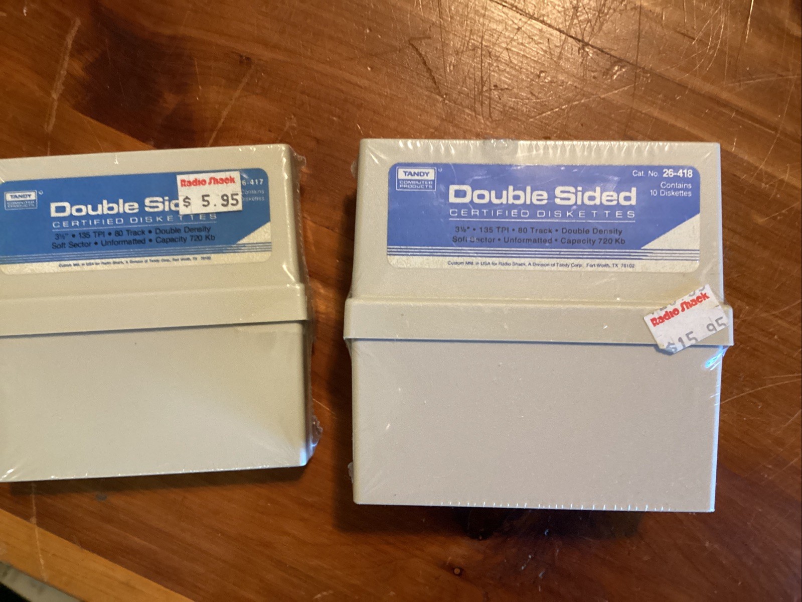 NIP Tandy Diskettes (10) 26-418 And (3) 26-417 Sealed In Original Cases