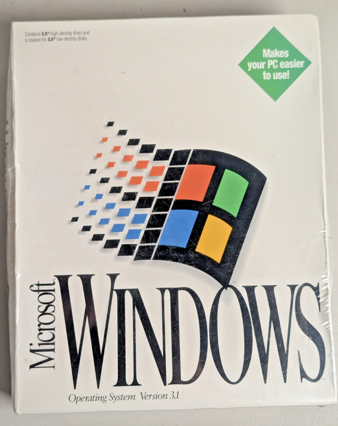 Microsoft Windows 3.1 Operating System Retail Box 3.5" Disks Original Shrinkwrap