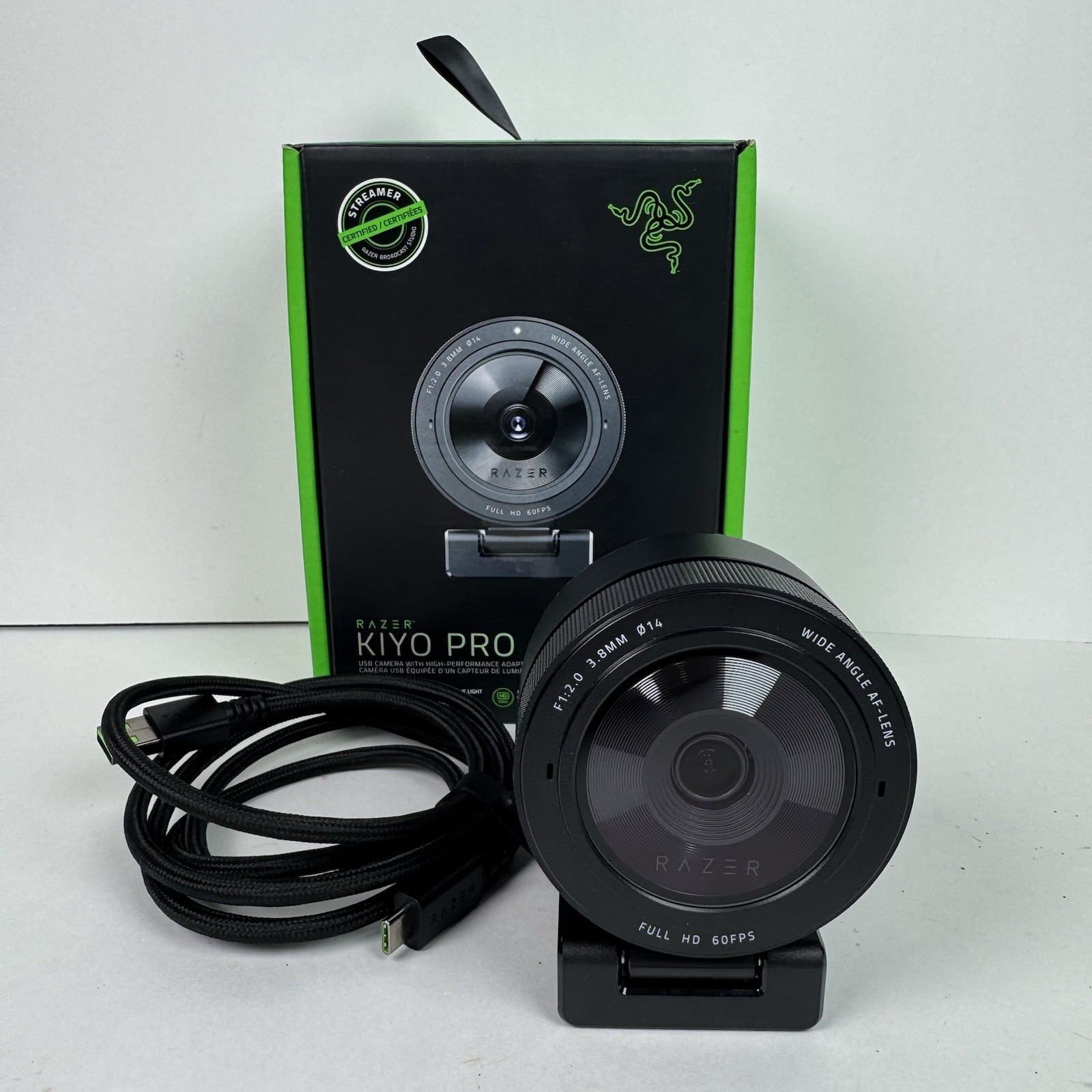 Razer Kiyo Pro Full HD 1080p 60fps USB-C Webcam, Black (RZ19-03640100)