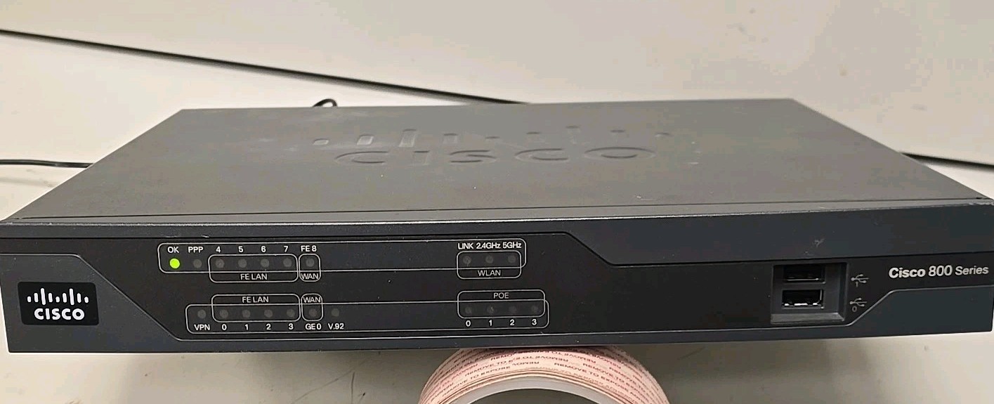 Cisco C891-K9 Integrated 800 Services Router 890 891 CISCO891-K9 V02 w/ PSU