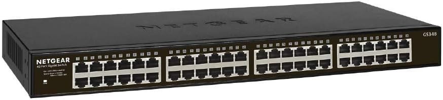 NETGEAR GS348-100NAS 48-Port Gigabit Ethernet Unmanaged Essentials Switch GS348