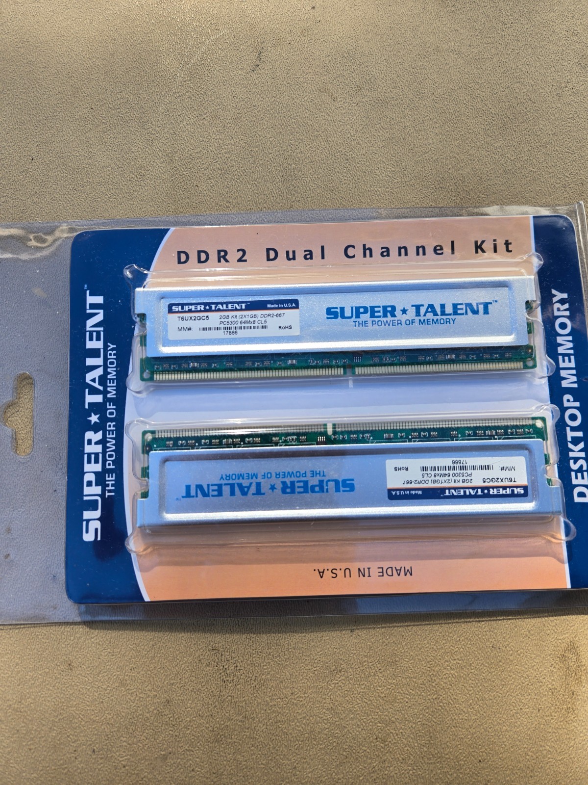 Super talent ddr2 dual channel desktop memory kit