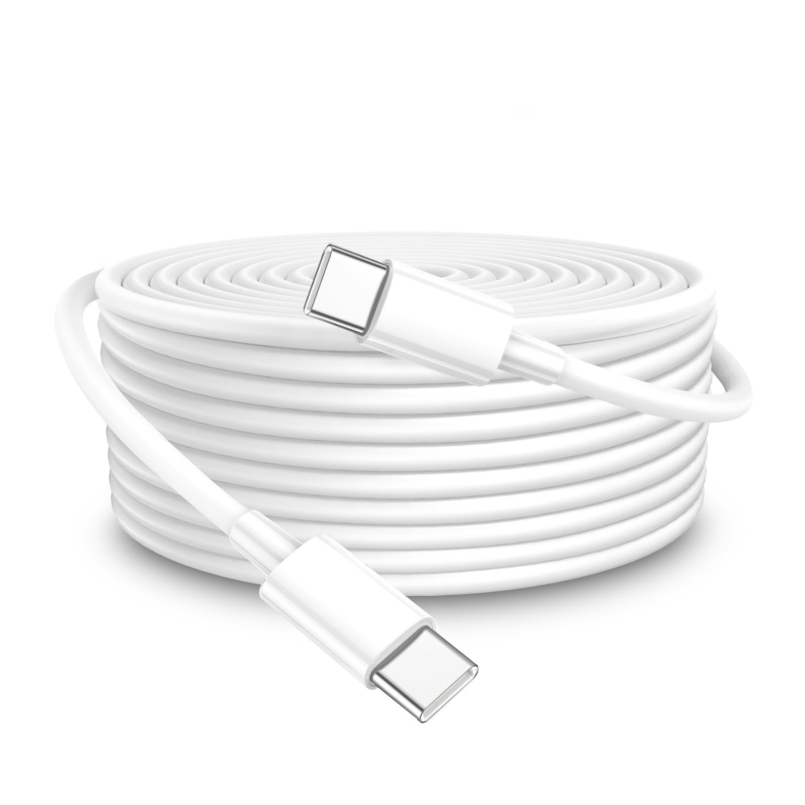 Durcord USB C to C Fast Charger Cable, 100W 10FT 10ft, 1 White 