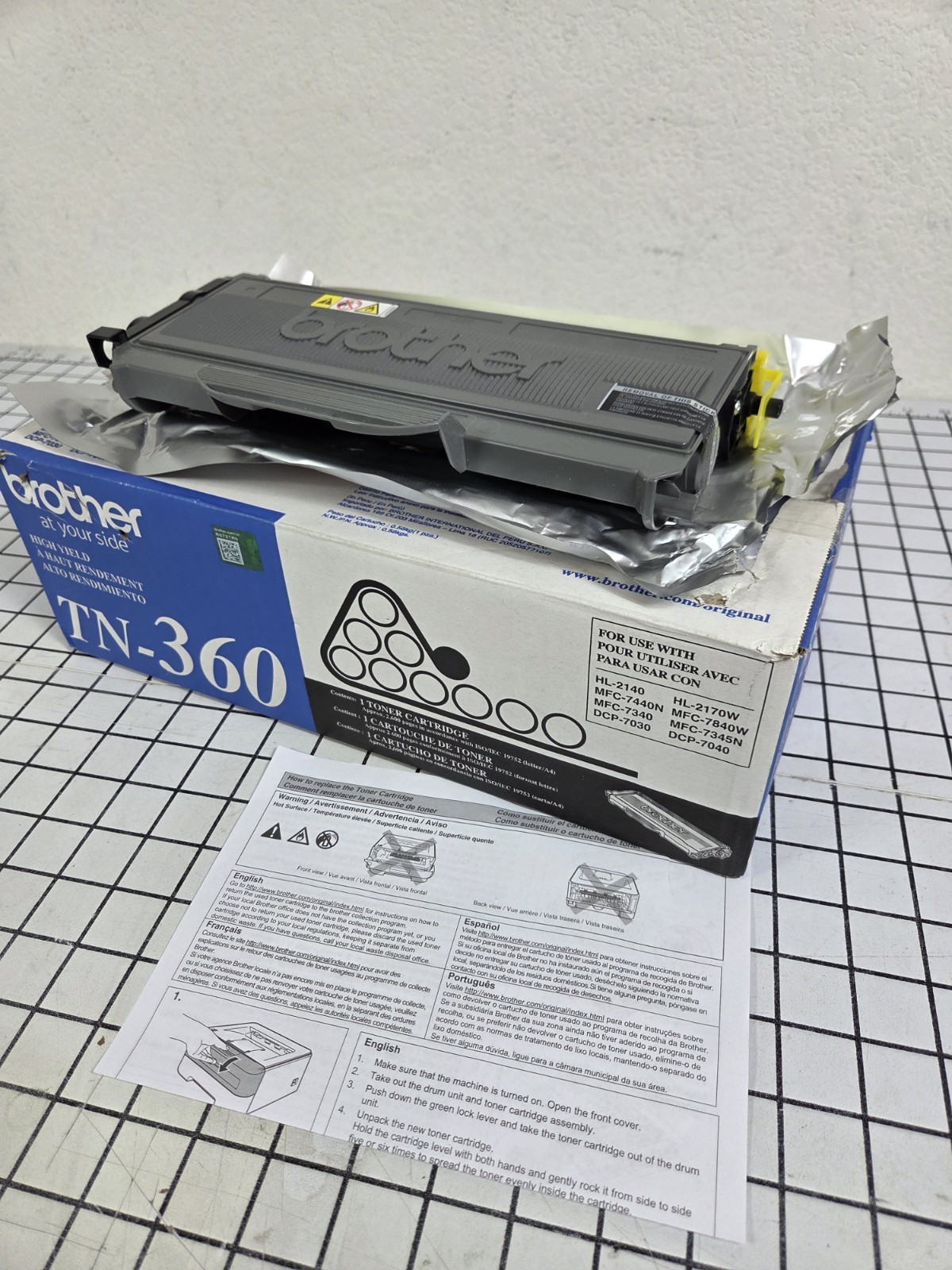 Brother TN-360 Black High Yield Toner Genuine OEM Open Inner Package- READ LOOK