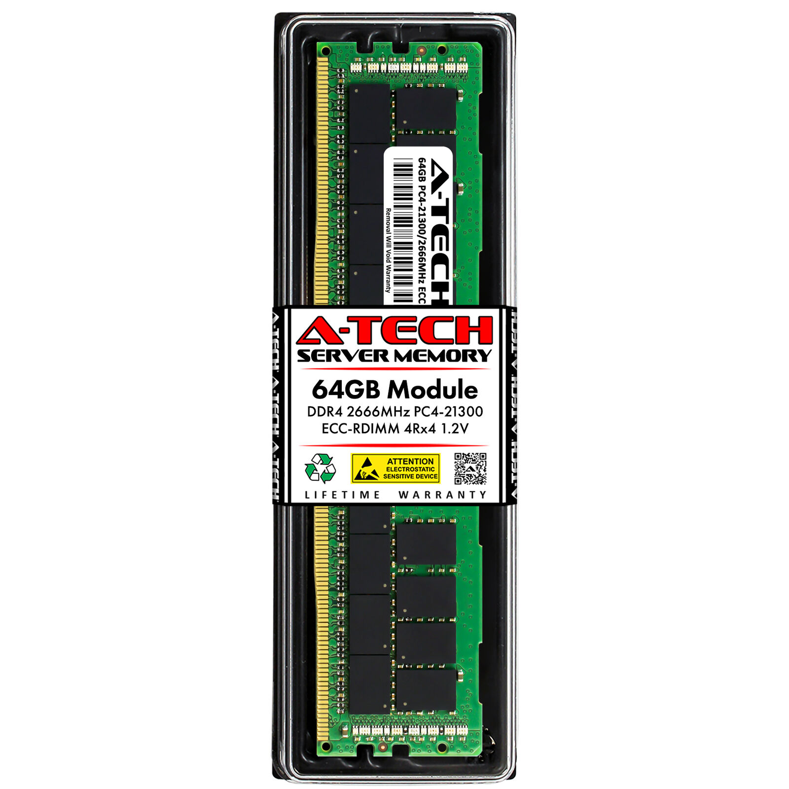 64GB DDR4 PC4-21300 RDIMM (Cisco UCS-MR-X64G4RS-H= Equivalent) Server Memory RAM