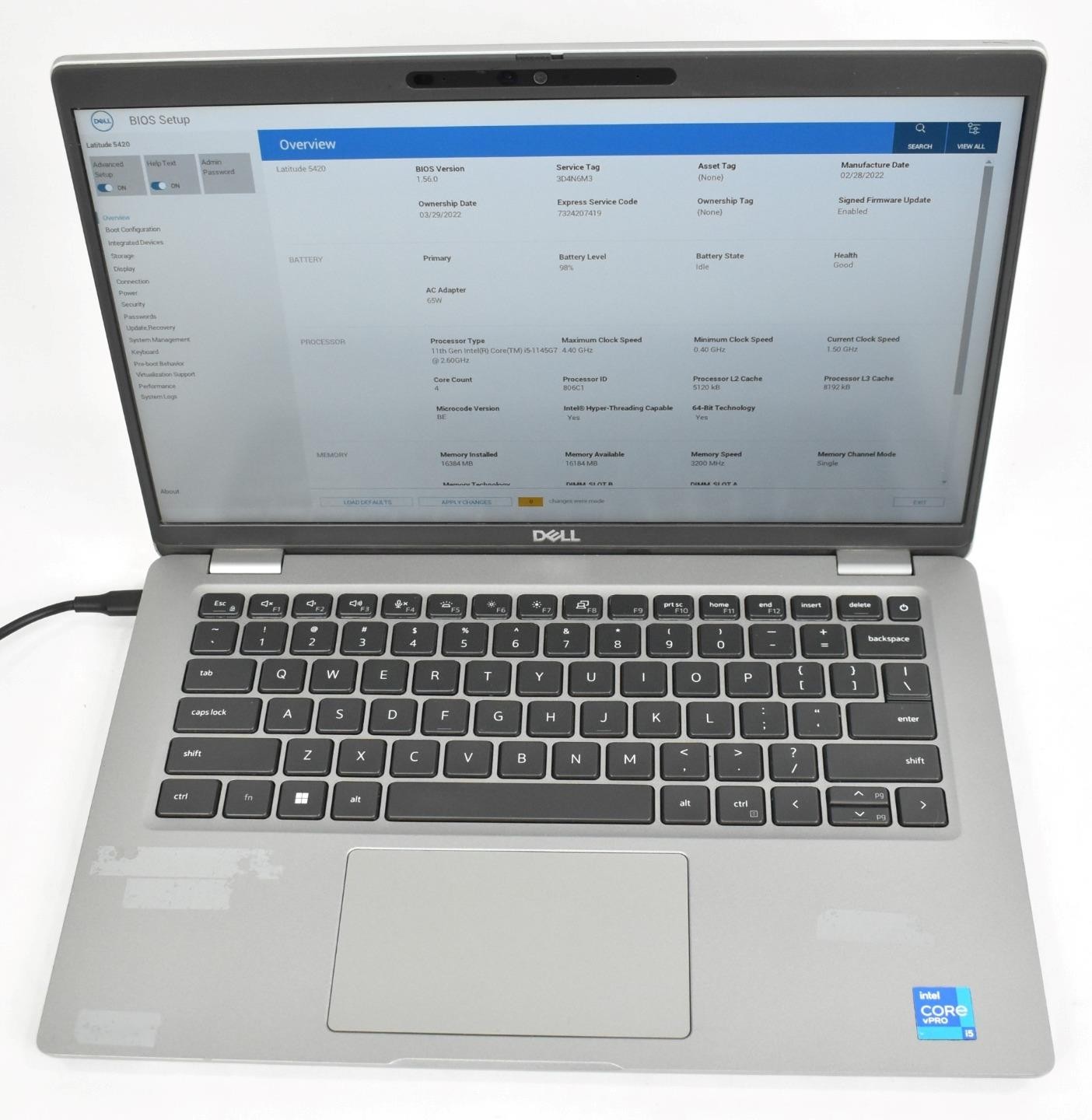 Dell Latitude 5420 i5-1145G7 2.6GHz 16GB 256GB SSD 14" No OS *See Details*