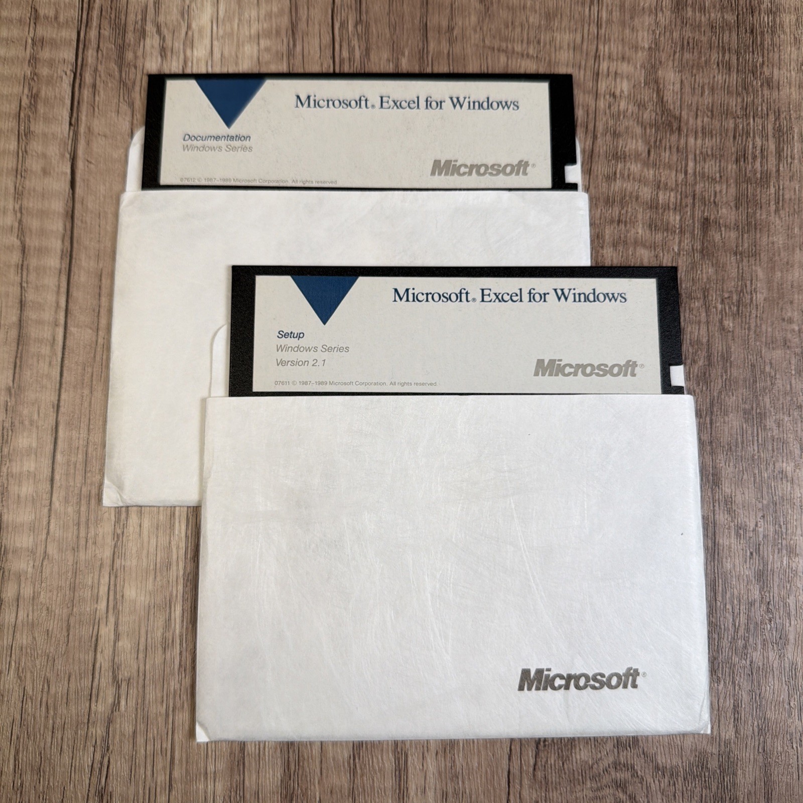 VINTAGE - Microsoft Excel for Windows 2.01 - 2 Disk 5.25” Floppy SET 1989