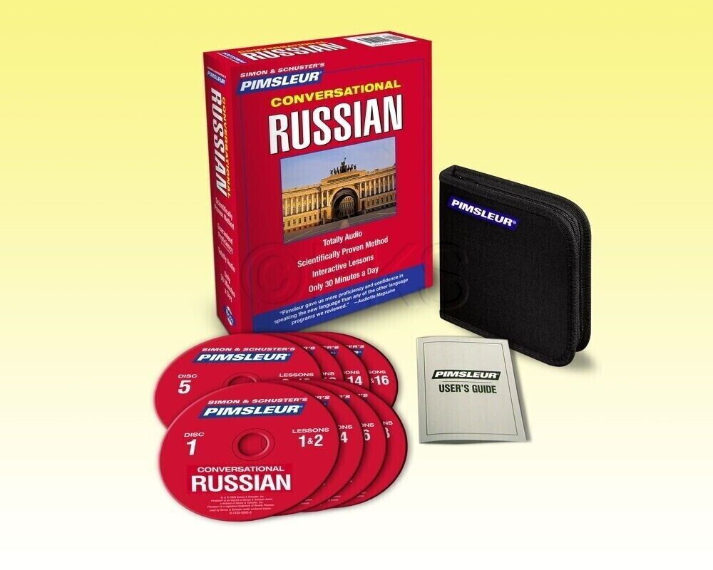 New Pimsleur Learn to Speak Conversational Russian Language 8 CDs 16 Lessons