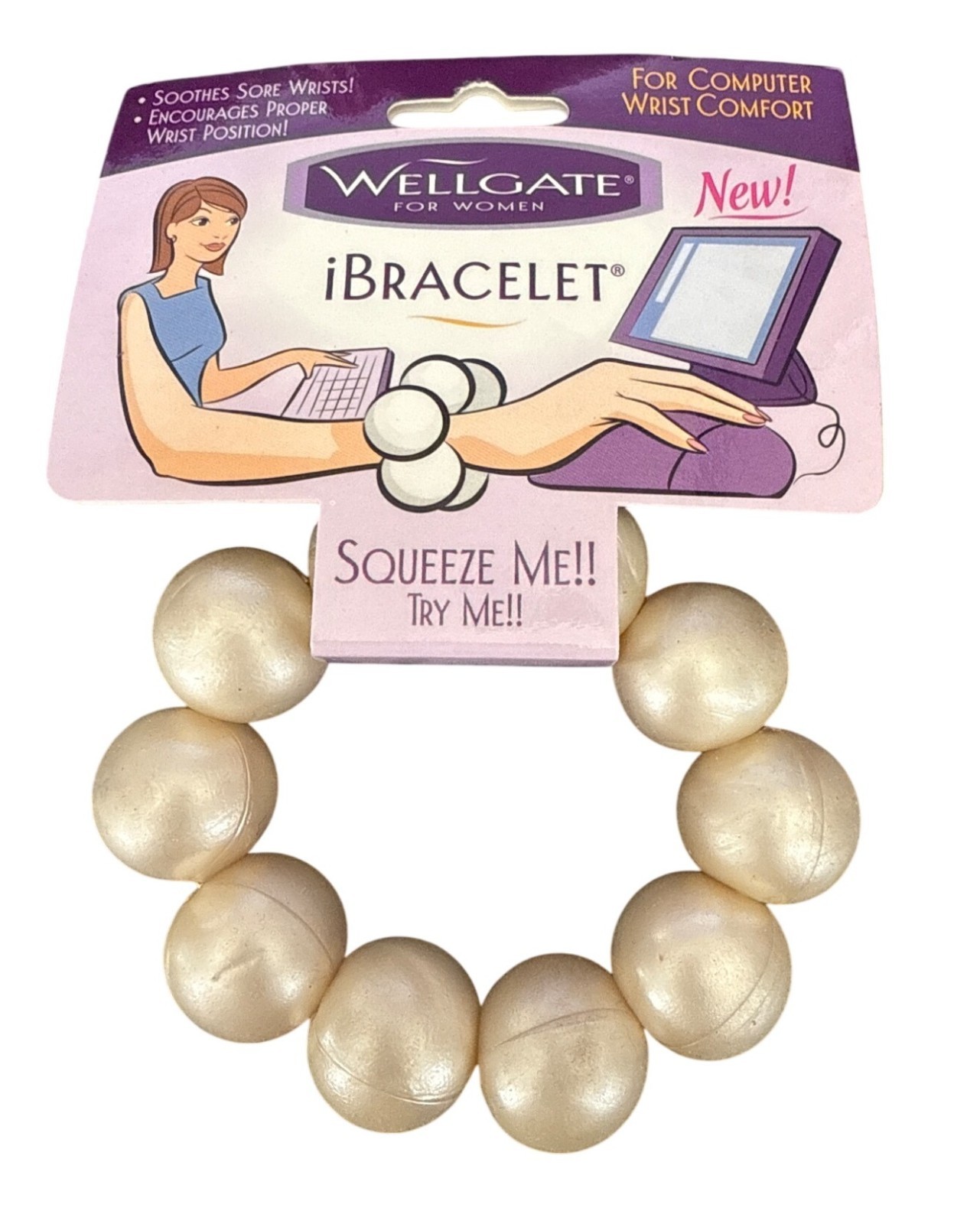 WELLGATE Pearl Colored IBRACELET For Women WRIST PILLOW Bracelet/Rest "Pad" OSFA