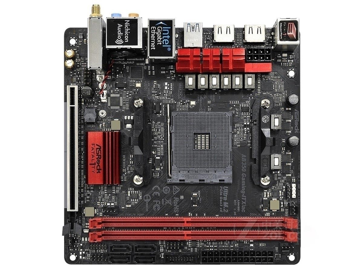 For ASRock AB350 Gaming-ITX/ac motherboard AM4 DDR4 32GB HDMI Mini-ITX Tested oK
