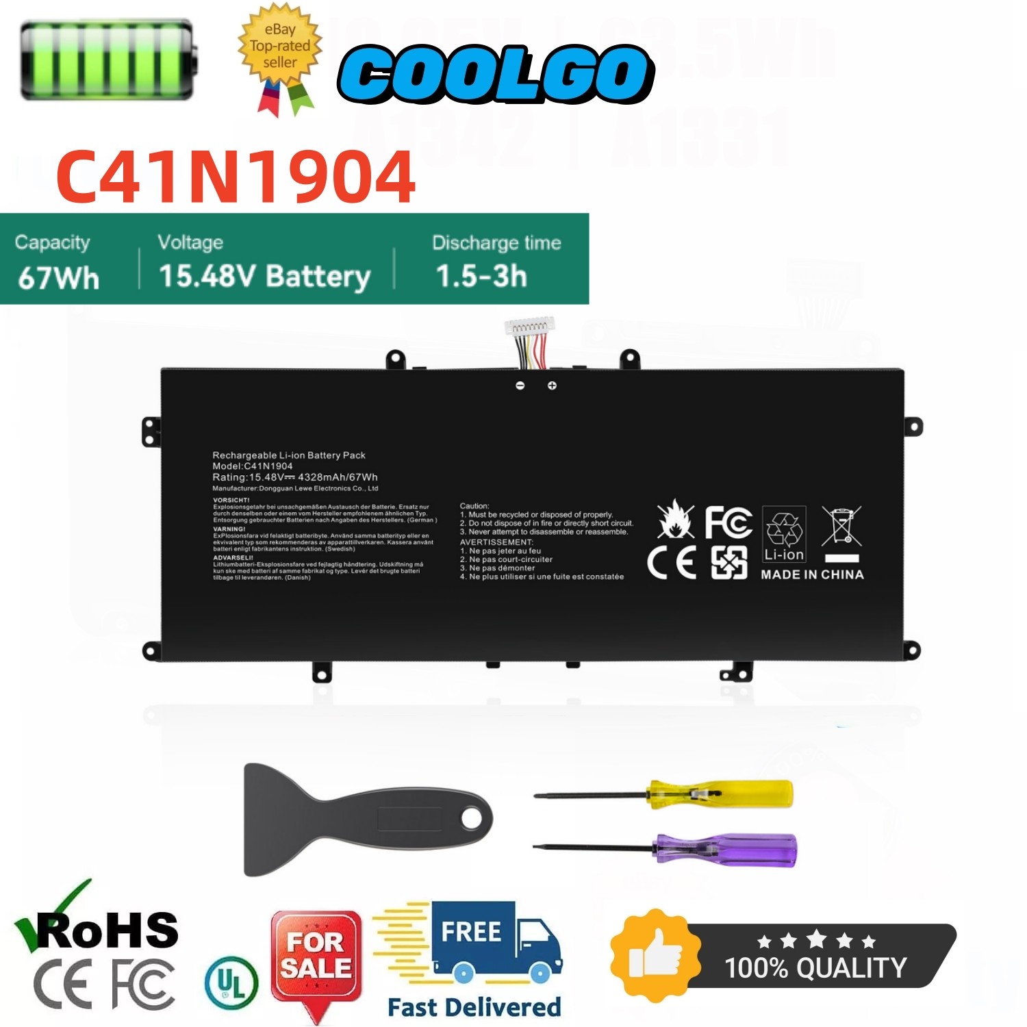 C41N1904 C41N1904-1 Battery For Asus ZenBook 13 UX325EA UX325JA 14 UX425 UX425J