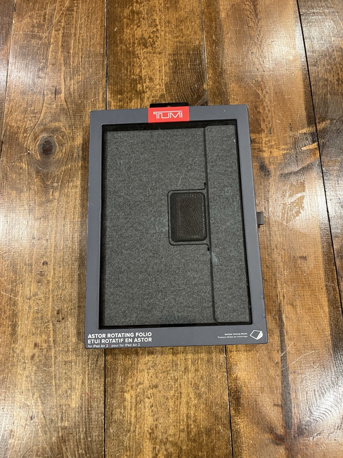 Tumi Astor Rotating Folio IPad Air 2 Tablet Case Textured Canvas Gray New