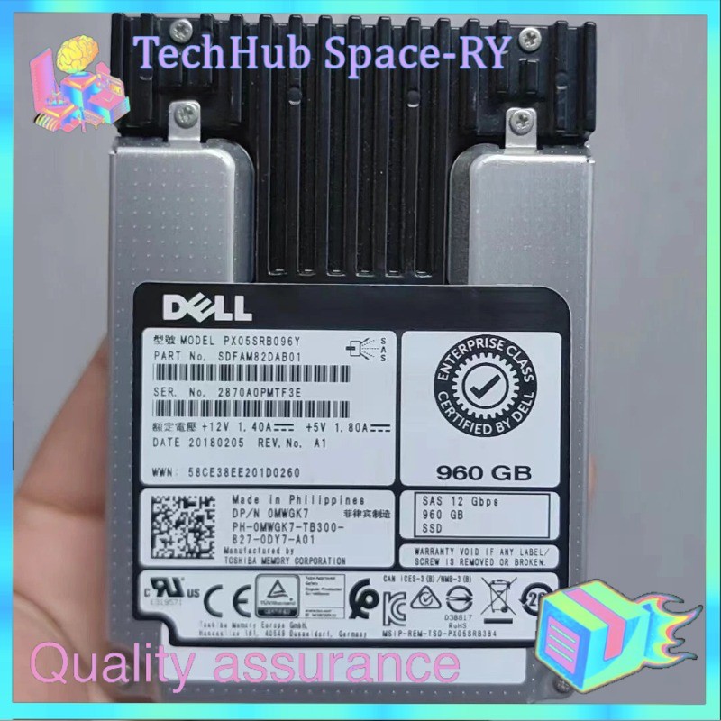 NEW MWGK7 0MWGK7 DELL PX05SRB096Y 960GB 2.5" SAS 12G RI SSD Solid State Drive