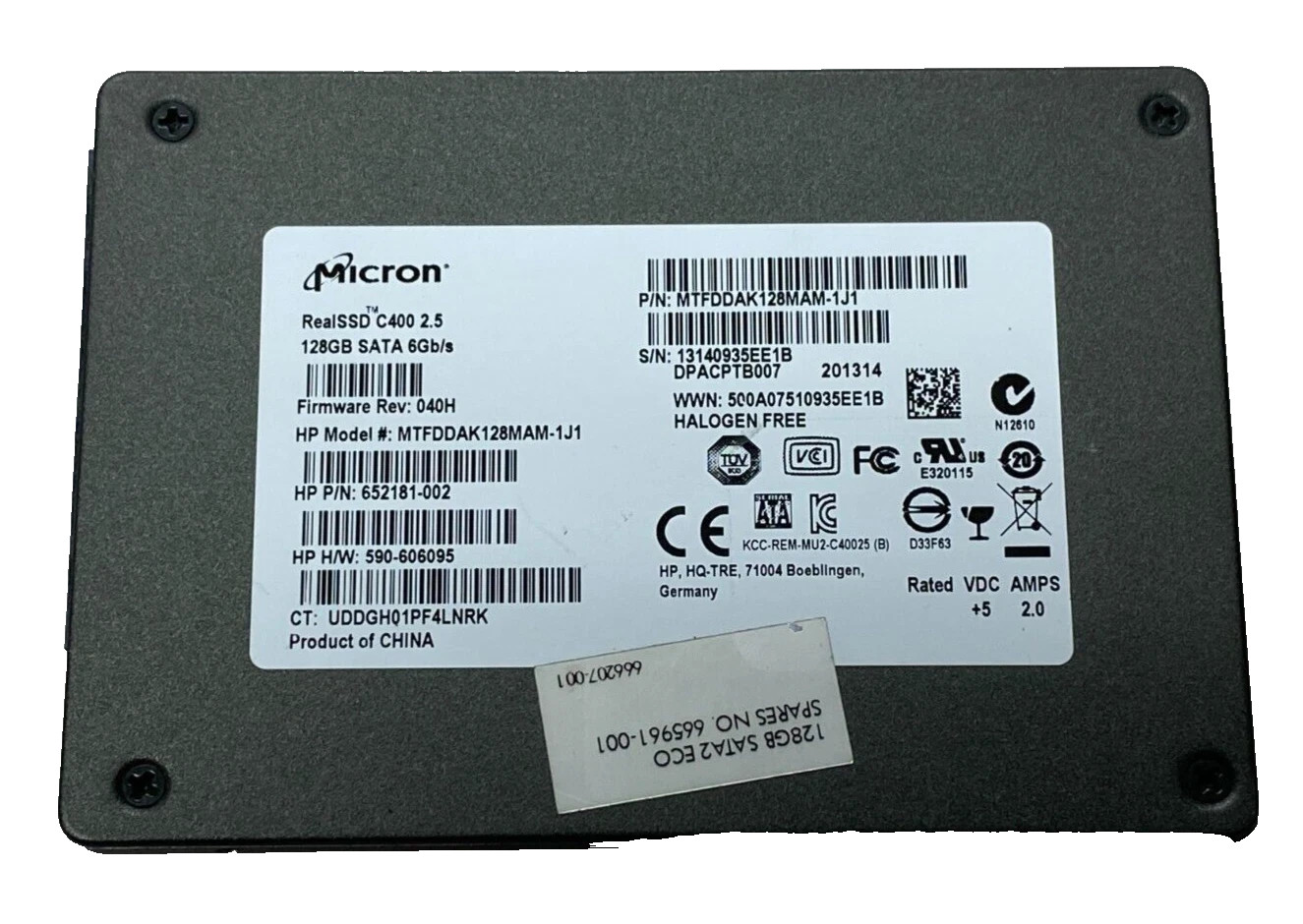 Micron RealSSD C400 2.5" 128GB SATA 6GB/s SSD (MTFDDAK128MAM-1J1)