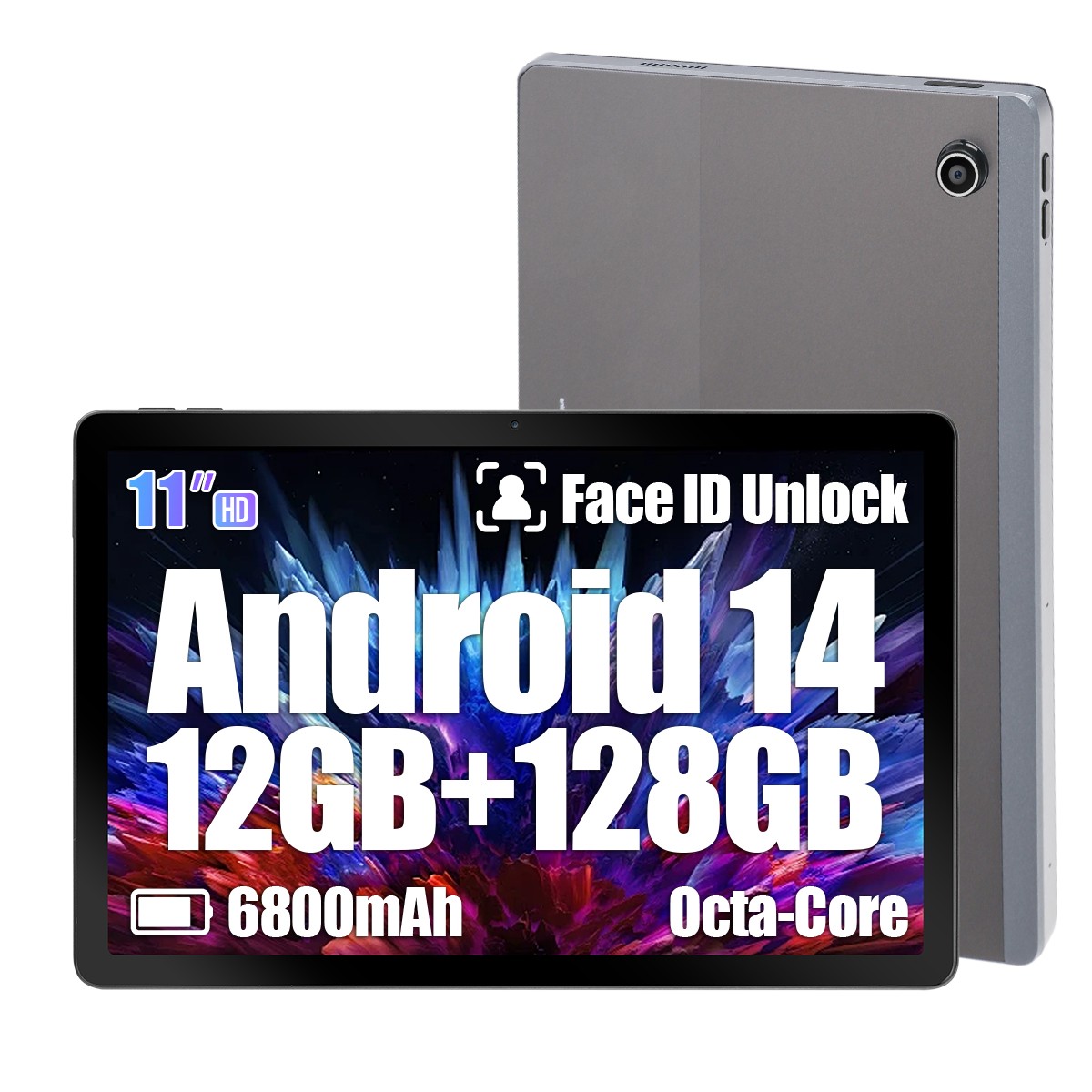 Tablet Android 14 Octa-core 11 inch 12GB+128GB 8+13MP Cameras Support WIFI 6