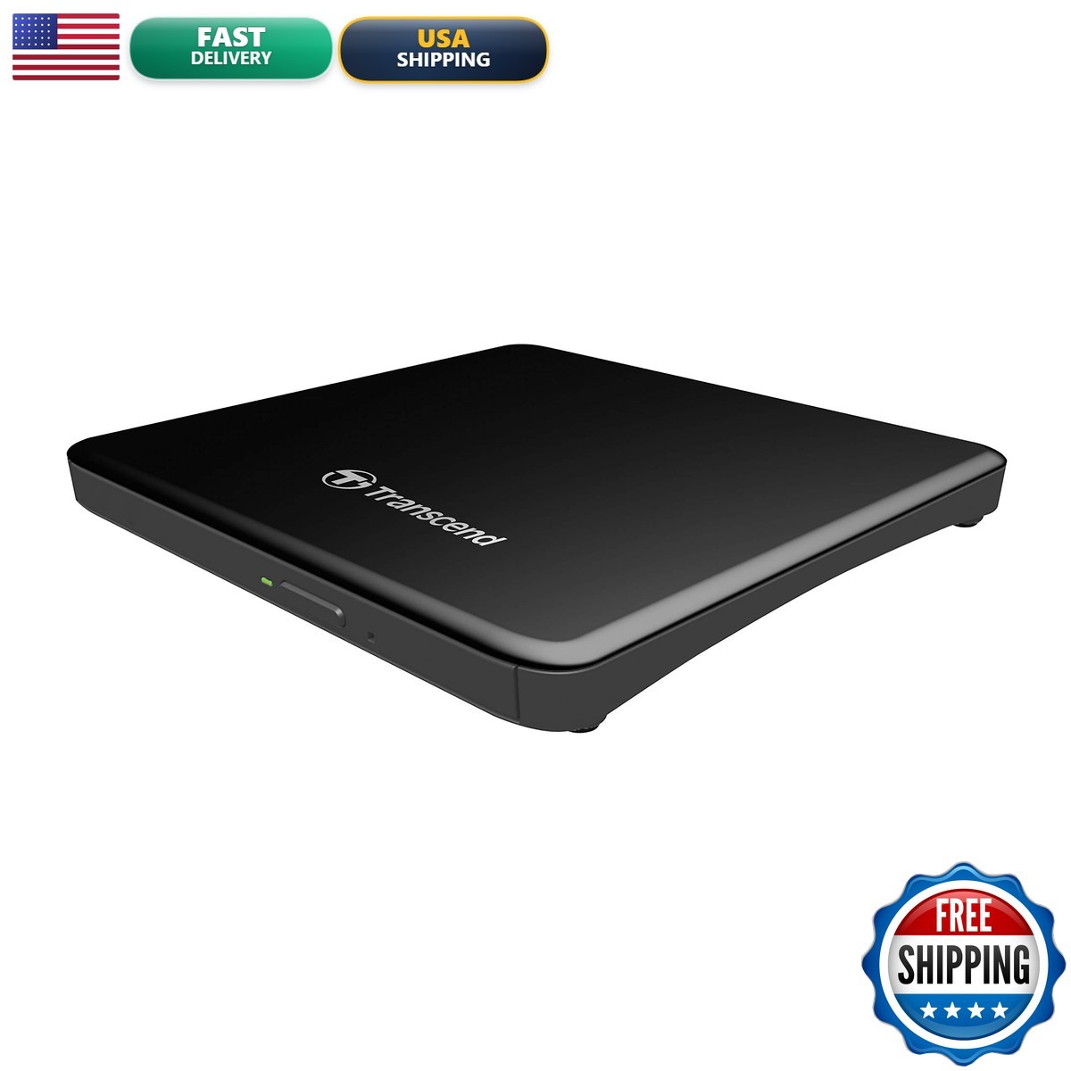 Transcend TS8XDVDS-K Extra Slim Portable DVD Writer Optical Drive