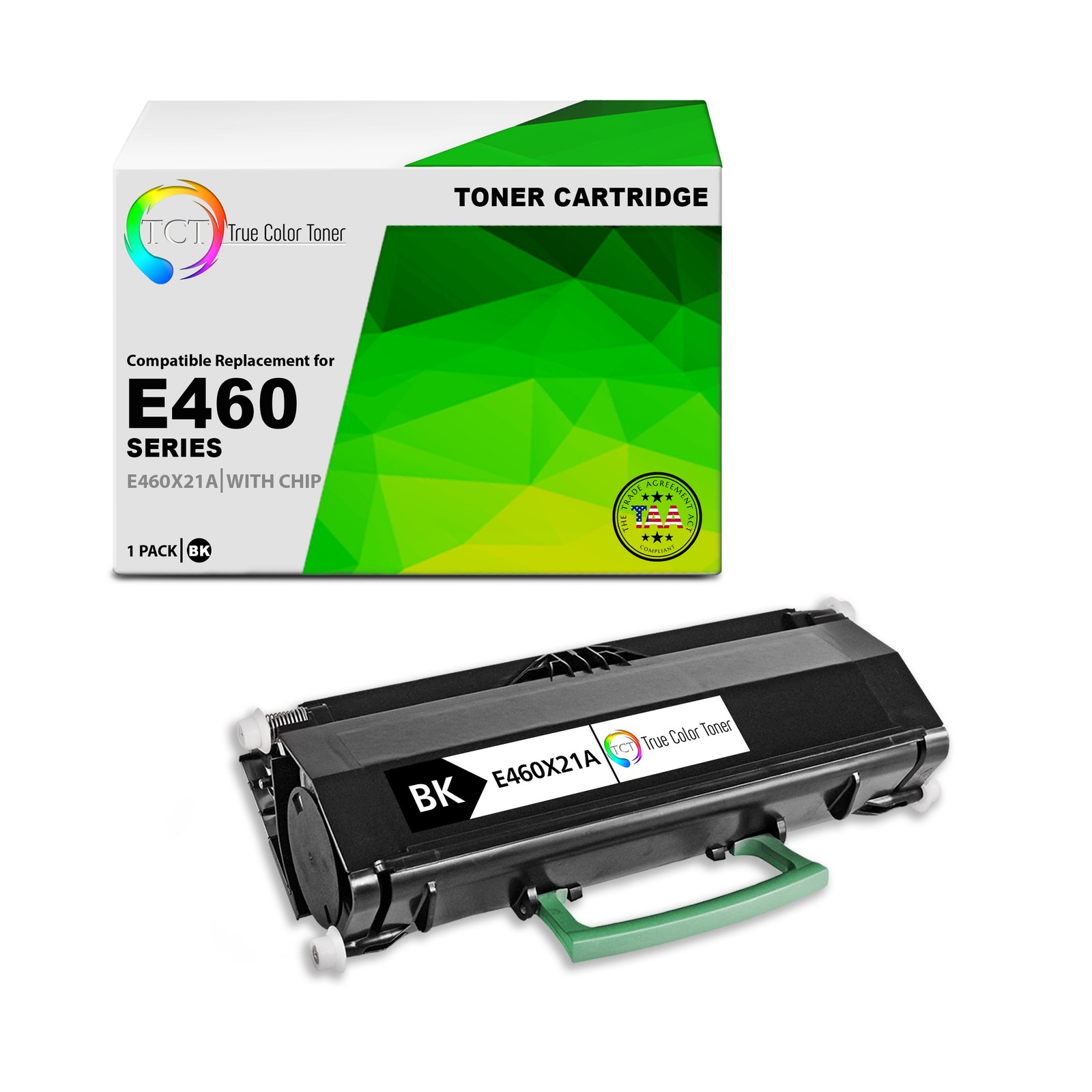 TCT E460 TAA Compliant Toner Cartridge Replacement for Lexmark E460X21A