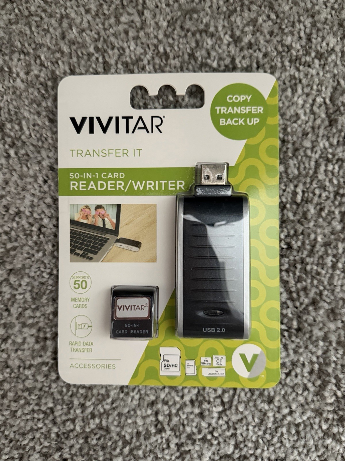 Vivitar VIV-RW-5000-BLK Reader 50-in-1 Card - Black (NEW)