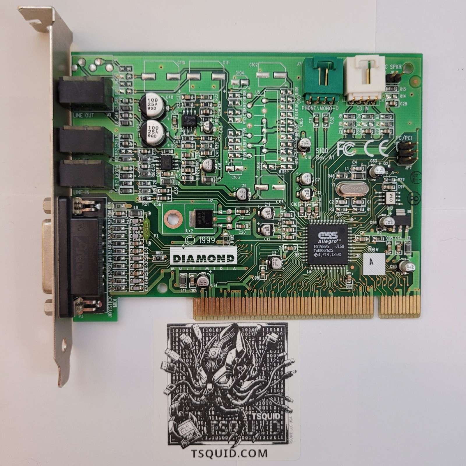Diamond Sound Card 28010153-001 Sonic Impact S100 ESS Allegro PCI Vintage