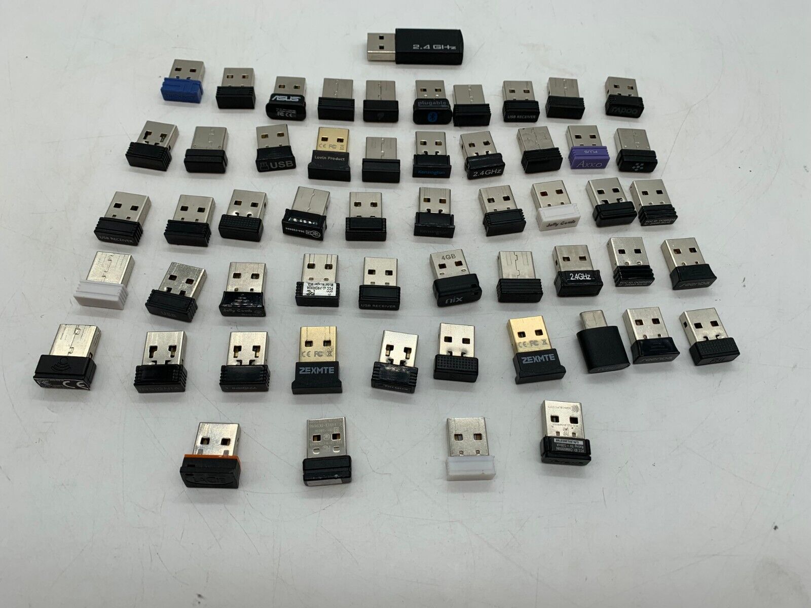 Lot of 55 Mixed USB Wireless Bluetooth Receiver Transceiver Dongles Free S/H