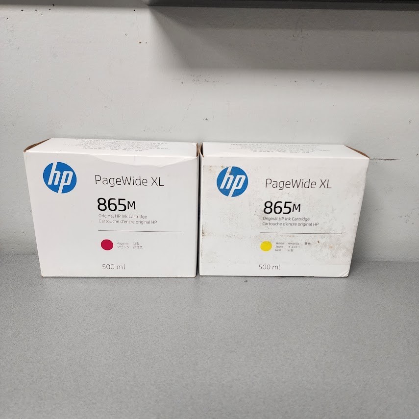 Genuine HP 865M PageWide XL Ink Cartridge Magenta + Yellow 500mL NEW