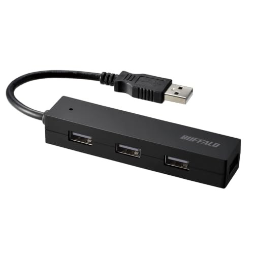 Buffalo USB Hub USB 2.0 Bus-Powered 4 Ports Black BSH4U25BKfrom JP
