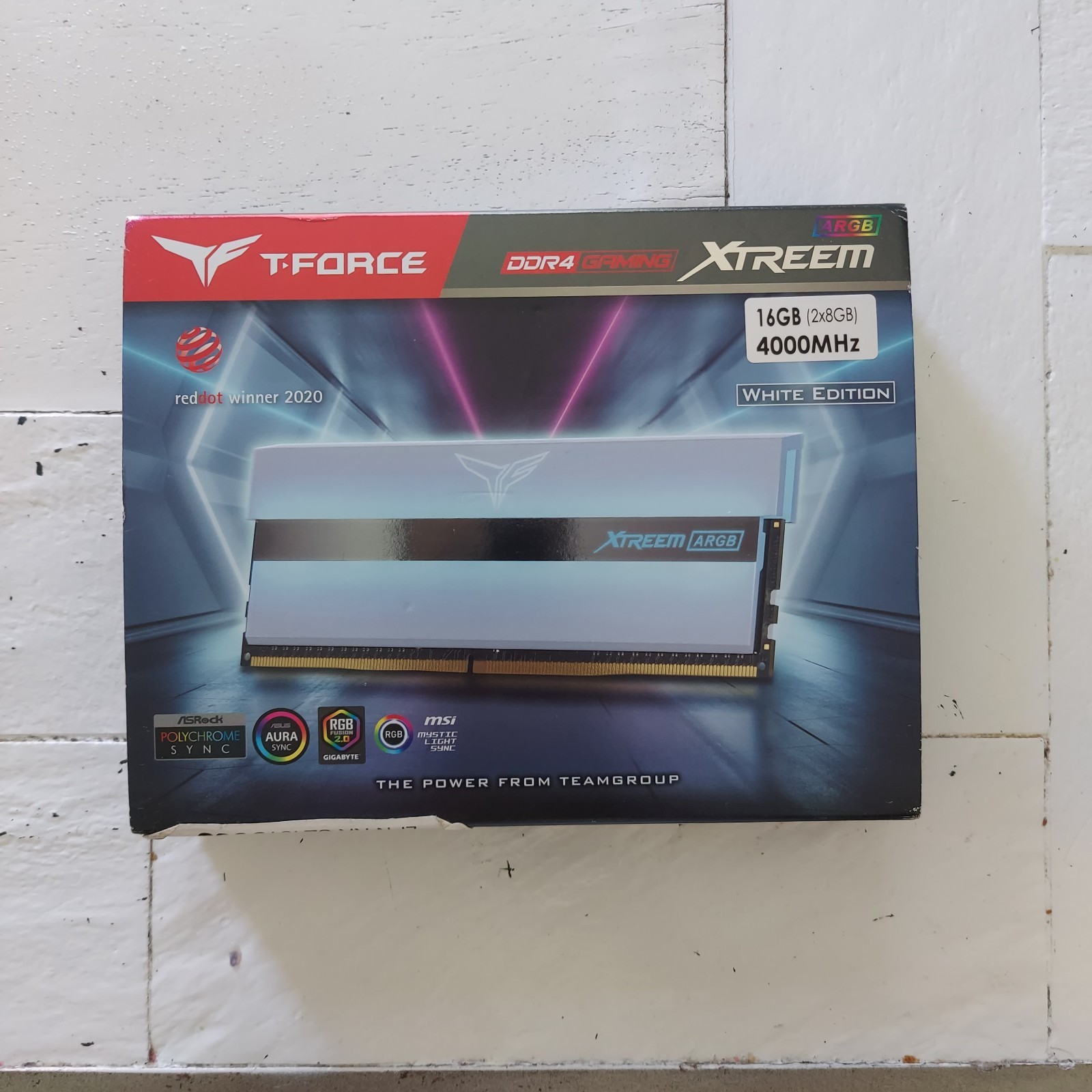 TEAMGROUP T-Force XTREEM ARGB 16GB 2x8GB DDR4 4000MHz CL18 White Gaming RAM