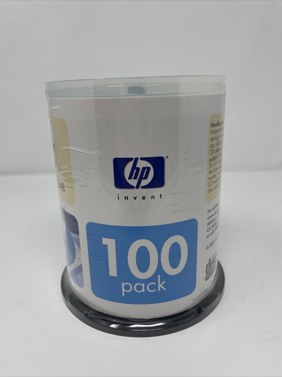HP Invent 100 Pack Spindle CD-R 48x 80 min / 700MB Compact Disc Recordable *NEW*