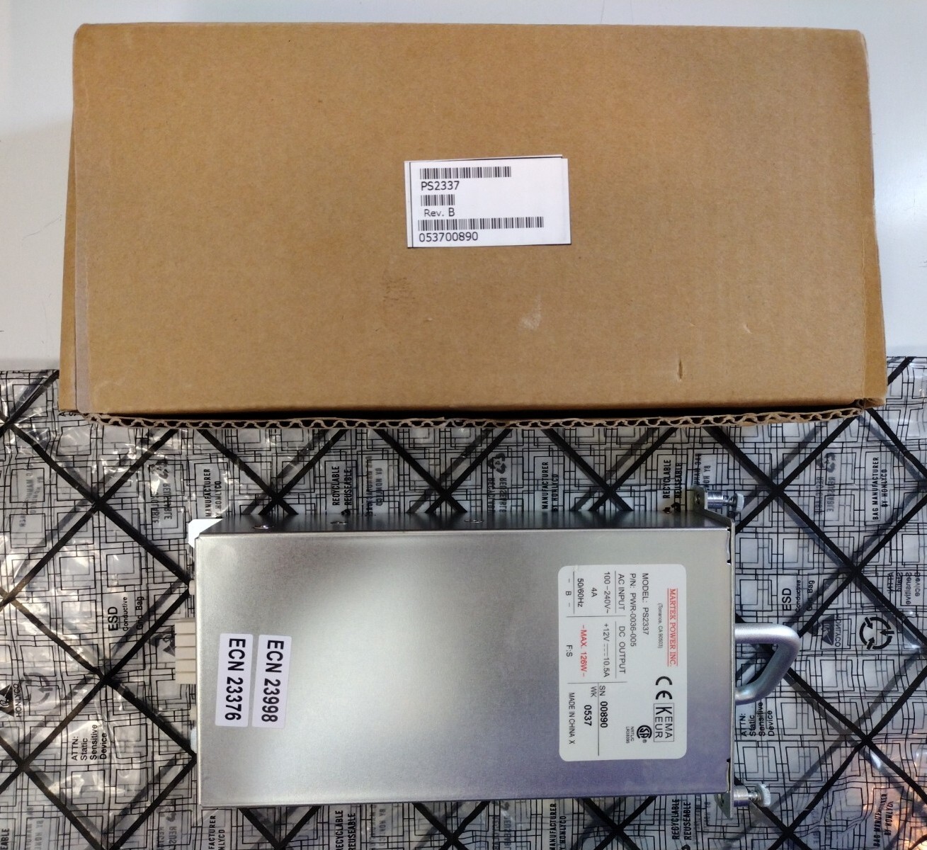 Martek Power AC Power Supply  126W  Model : PS2337 / PS2337-Y / PWR-0036-057 New
