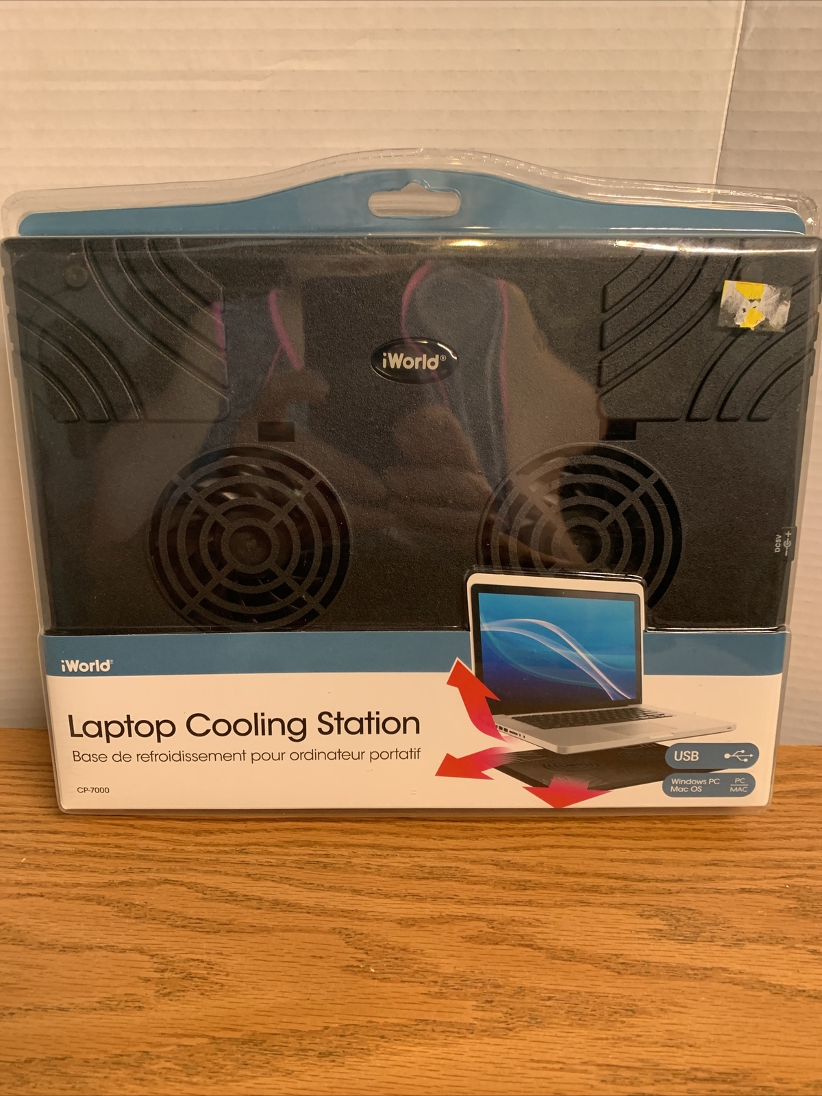 NEW IWorld Laptop Cooling Station CP-7000 USB Powered Cooler NIB