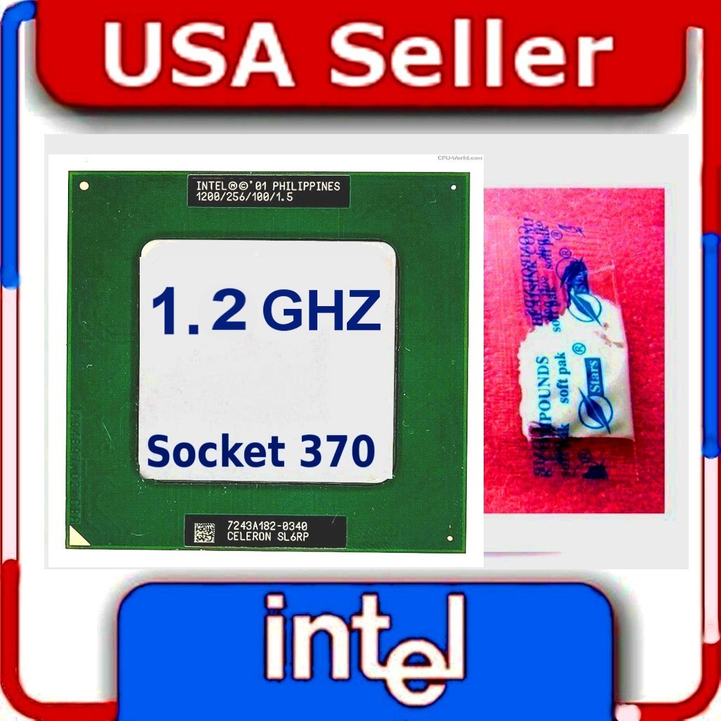 Intel Celeron 1200 MHz Tantalian✔️ Socket 370 CPU✔️Working✔️1.2GB✔️As pictured.