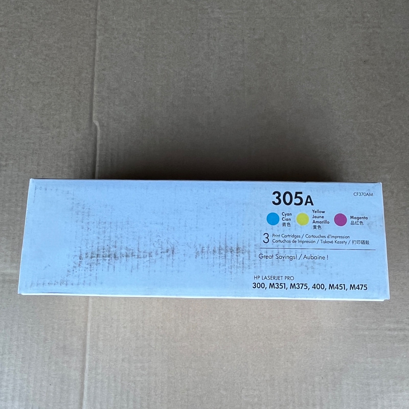 HP CE412A Genuine Toner Cartridge HP 305A Yellow Toner Amarillo - NEW Sealed