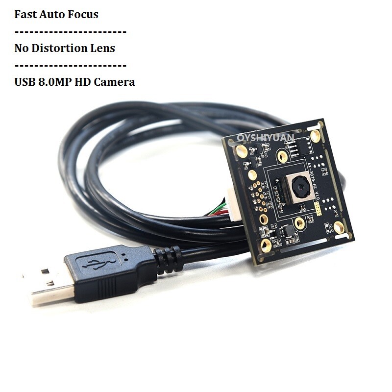 Industry USB HD 8MP No Distortion Fast Auto focus Lens Sensor IMX179 USB Camera