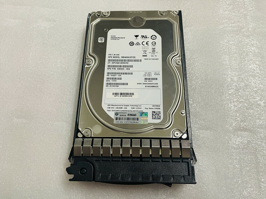 826550-001 FOR HPE 4TB 12G 7.2K SAS ST4000NM0025 LFF MidLine HDD 846523-004