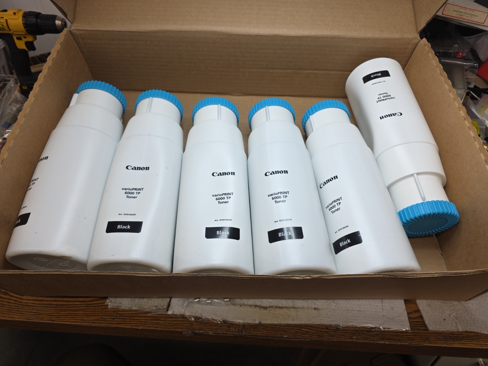 GENUINE CANON/OCE 1070130339 (VARIOPRINT 6000 TP) BLACK TONER CASE OF 6 BOTTLES